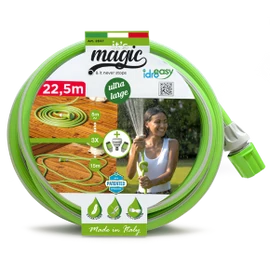 Set furtun de grădină flexibil 22,5 m, furtun 5/8", conector rapid 2 buc., duză cu 6 funcții