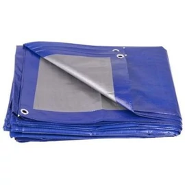 Prelată 3x4 m, 140g/m², albastru/gri
