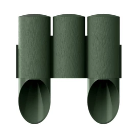 Bordură gazon din plastic verde, 3 elemente