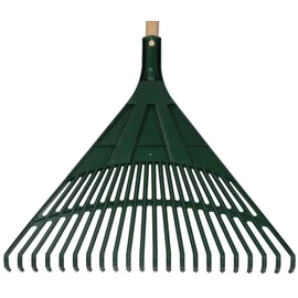Greblă de strâns frunze PVC cu coadă, verde
