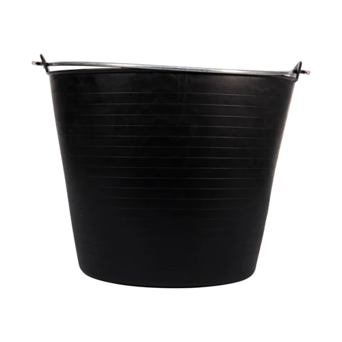 Găleată din plastic, neagră cu mâner din metal 26 L Bellota