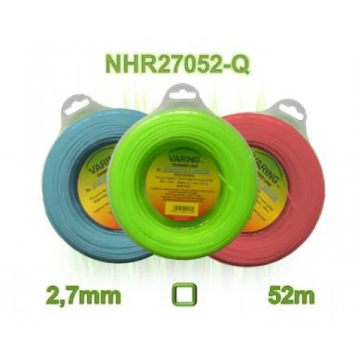 Fir pentru tuns iarbă Rotobox în blister cu agăţător, 2,7 mm, 52 m, pătrat